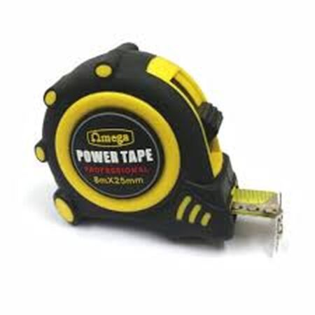 OMEGA TAPE MEASURE 8M MAGNETIC R/CASE