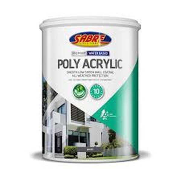 SABRE POLY ACRYLIC 5 LTR WHITE