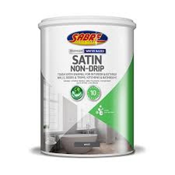 SABRE SATIN GLOW ENAMEL NON DRIP WH 5L